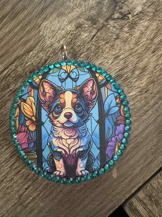 Rhinestoned dog scented coconut