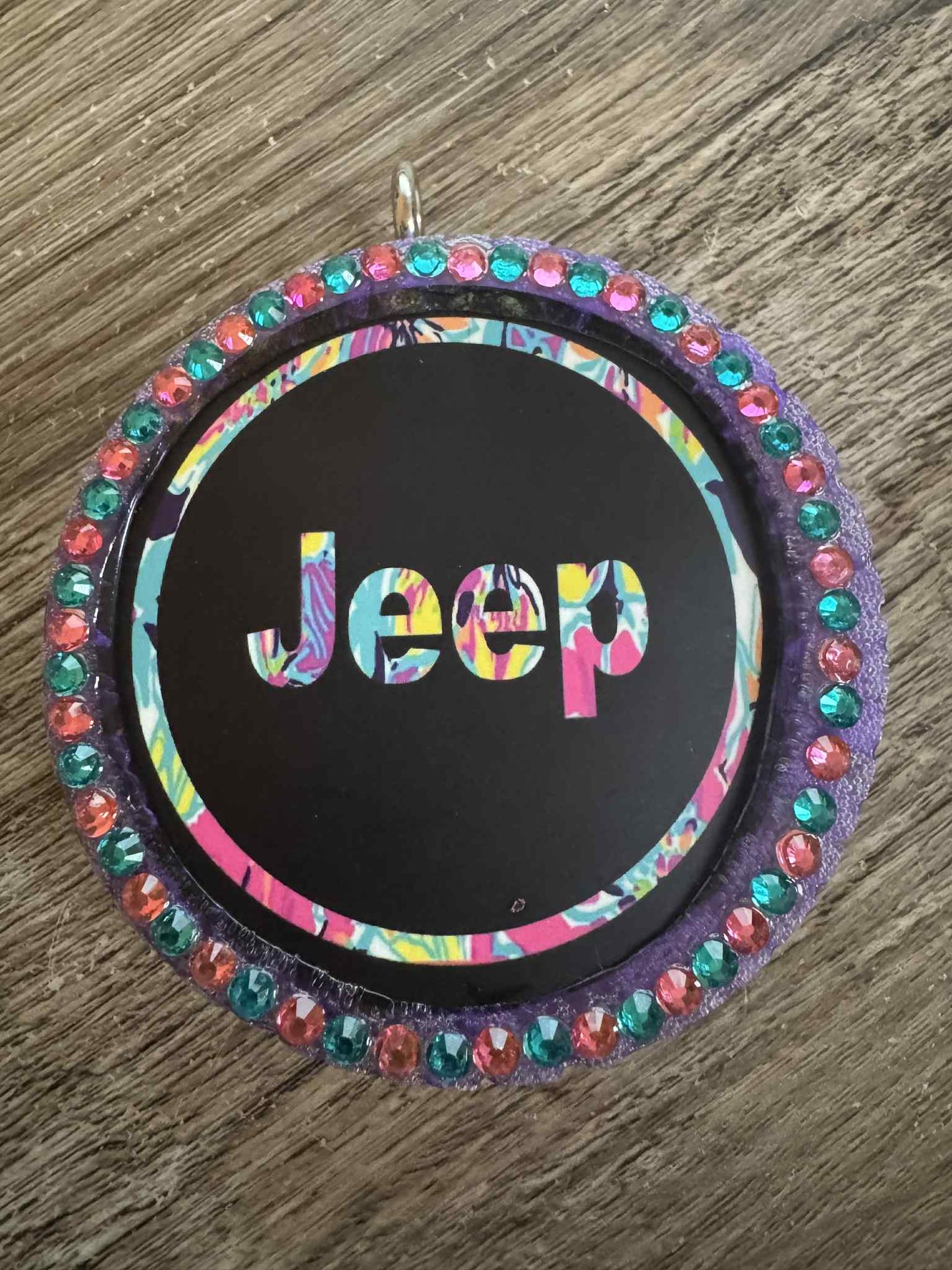 Rhinestoned jeep scented coconut