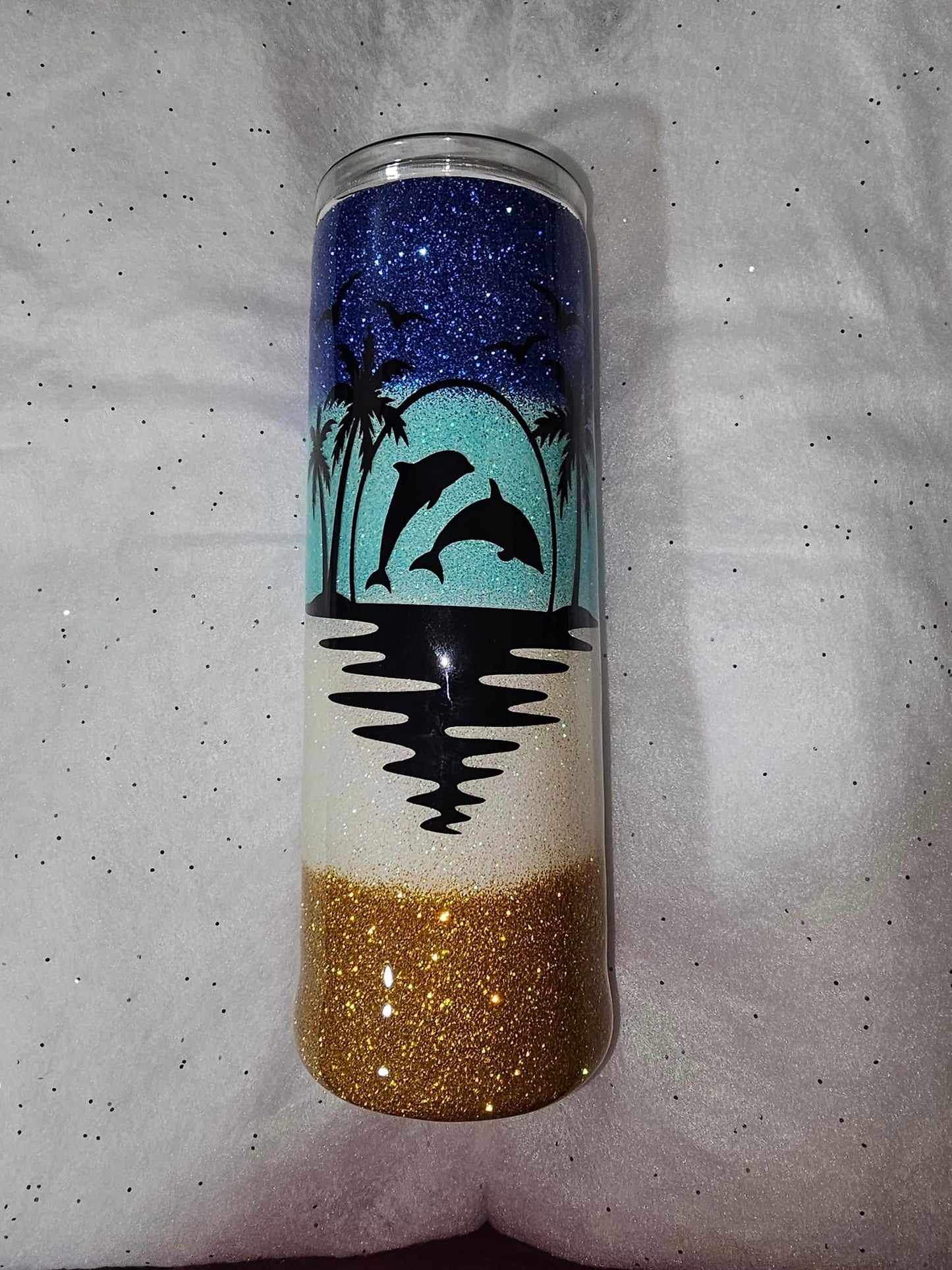 20oz beach resin tumbler