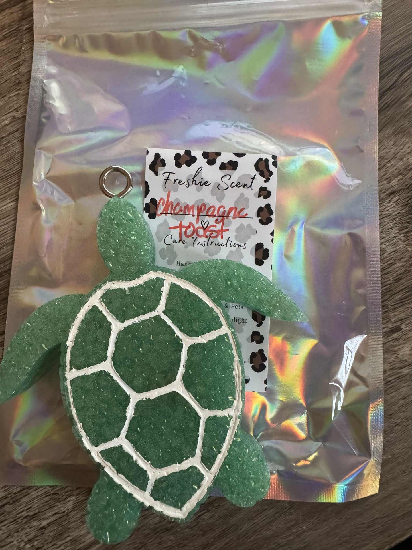 sea turtle scented champagne toast