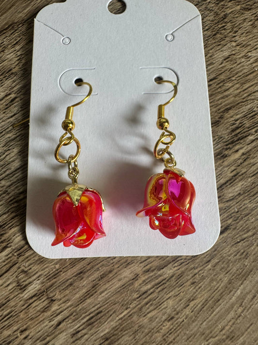 Rose earrings