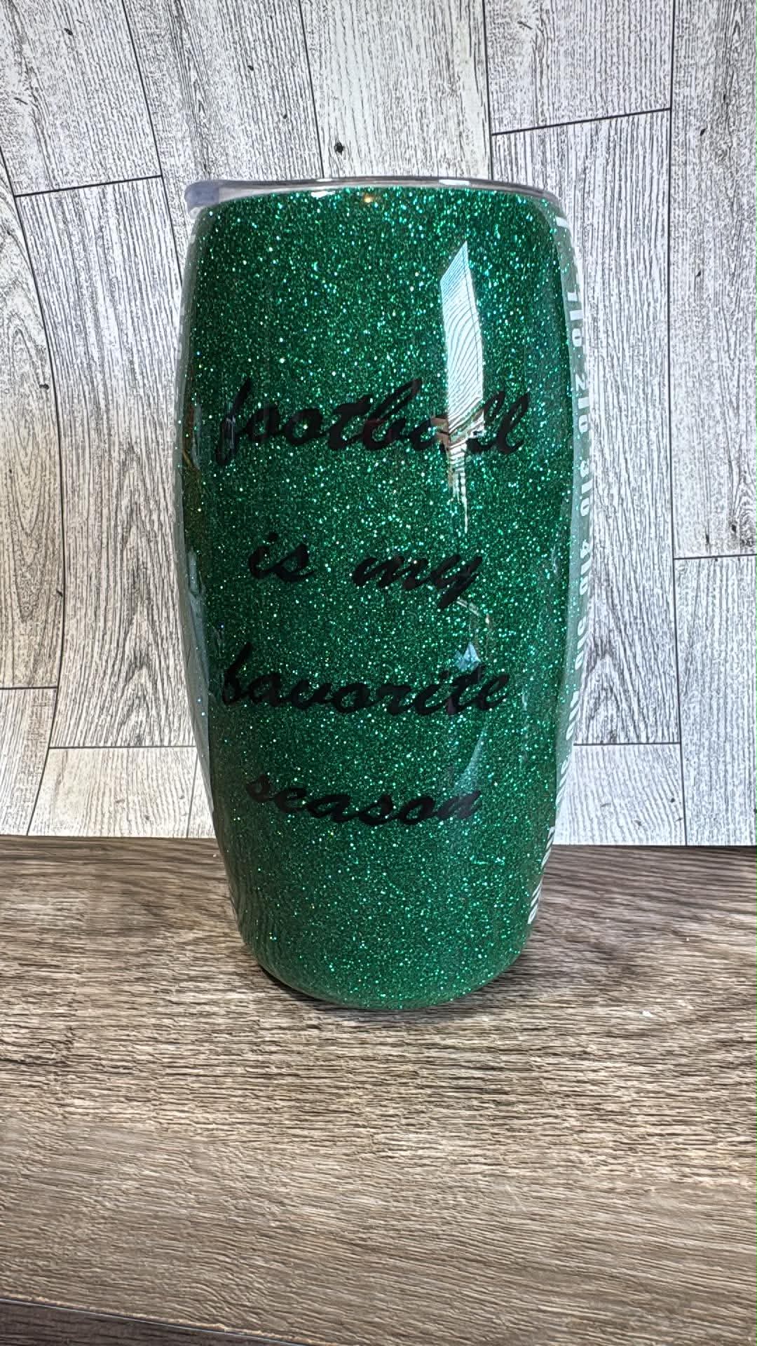 25oz resin football tumbler